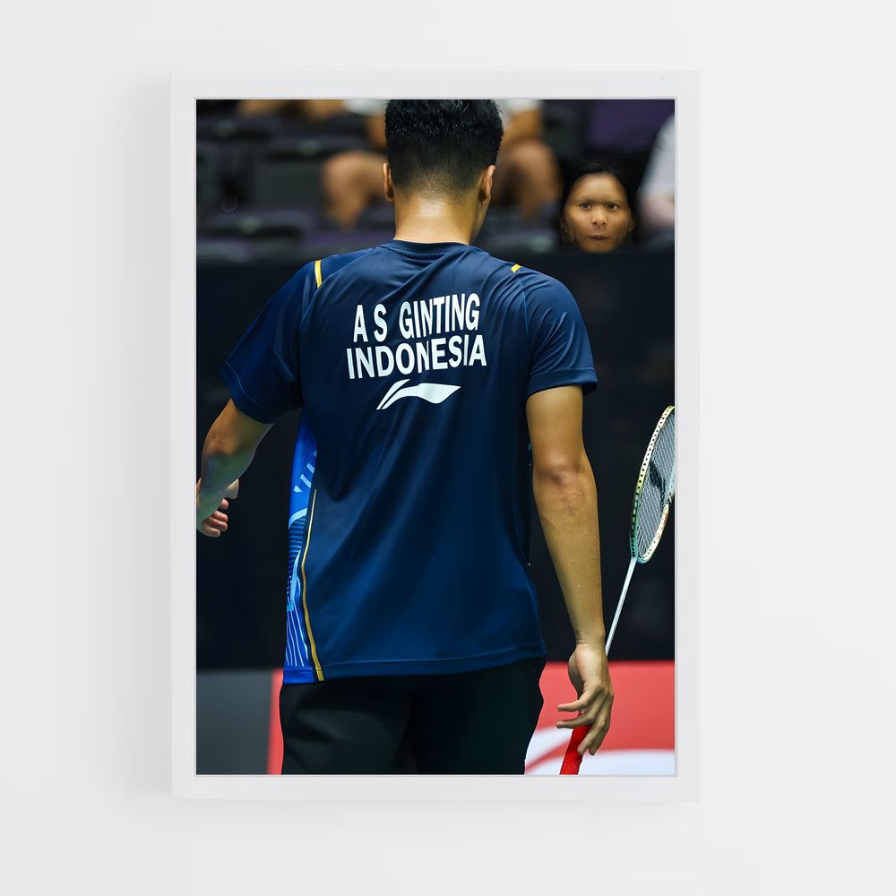 Poster Anthony sinisuka ginting – affiche Badminton (vue 3)